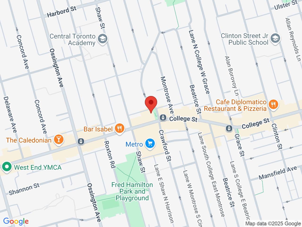 Street map for Forever Buds, 722 College St Unit 1, Toronto ON