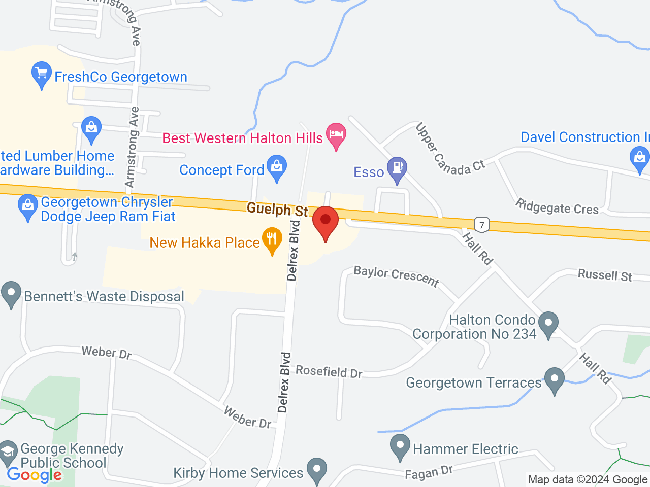 Street map for Grand Cannabis, 374 Guelph St Suite 2, Georgetown ON