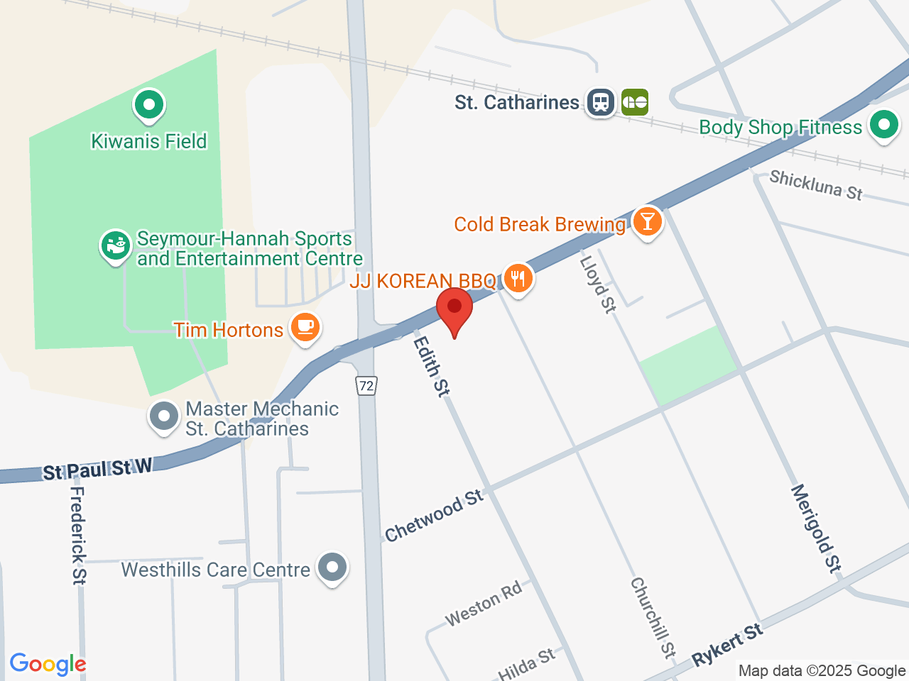 Street map for Grand Cannabis, 225 St. Paul St W Unit 4, St Catharines ON