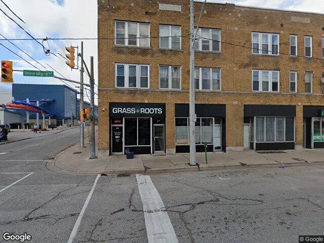 Street view for Grass Roots, 398 University Ave W, Windsor ON