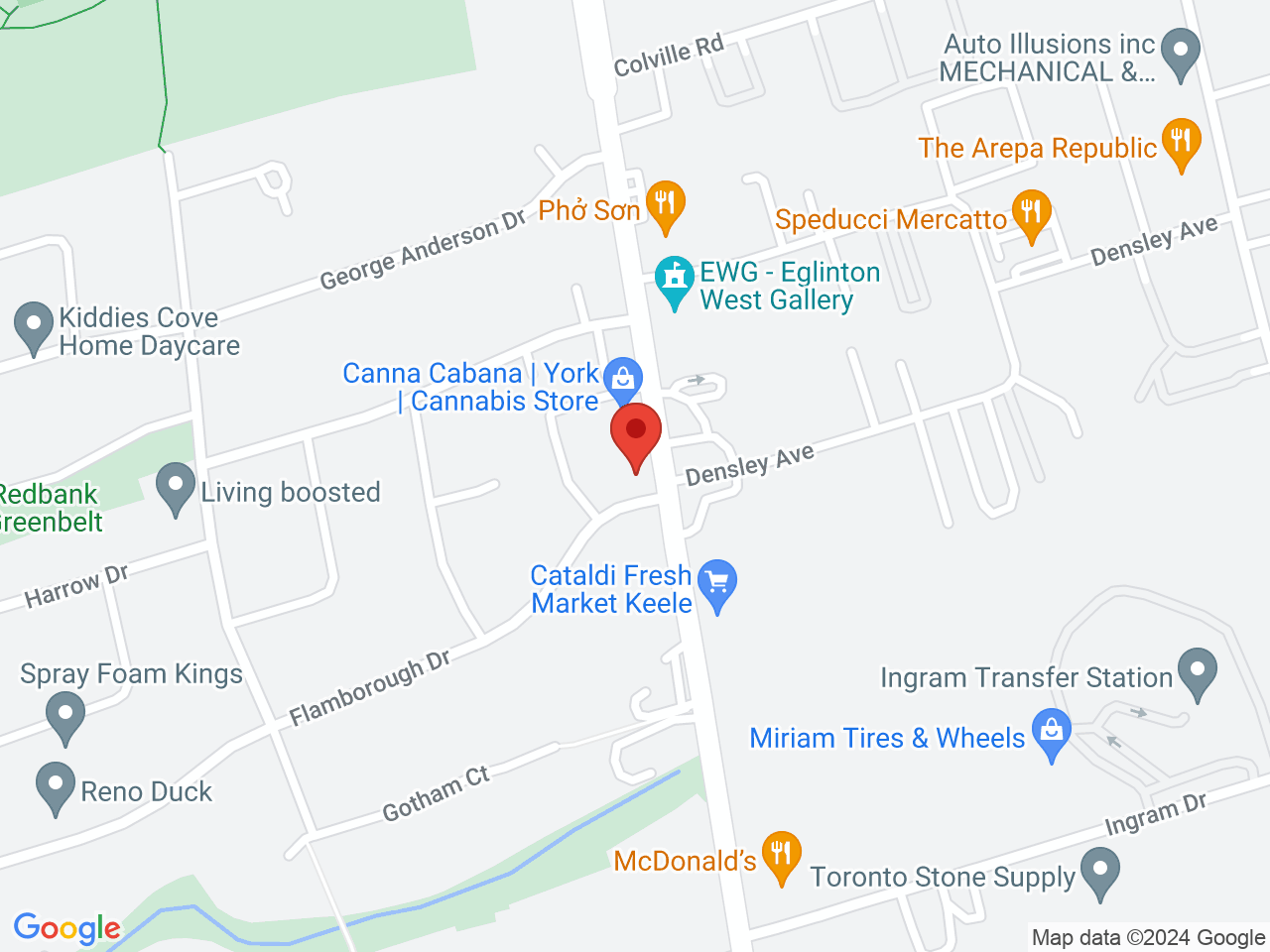 Street map for Cannabis Station, 2292 Keele St, North York ON