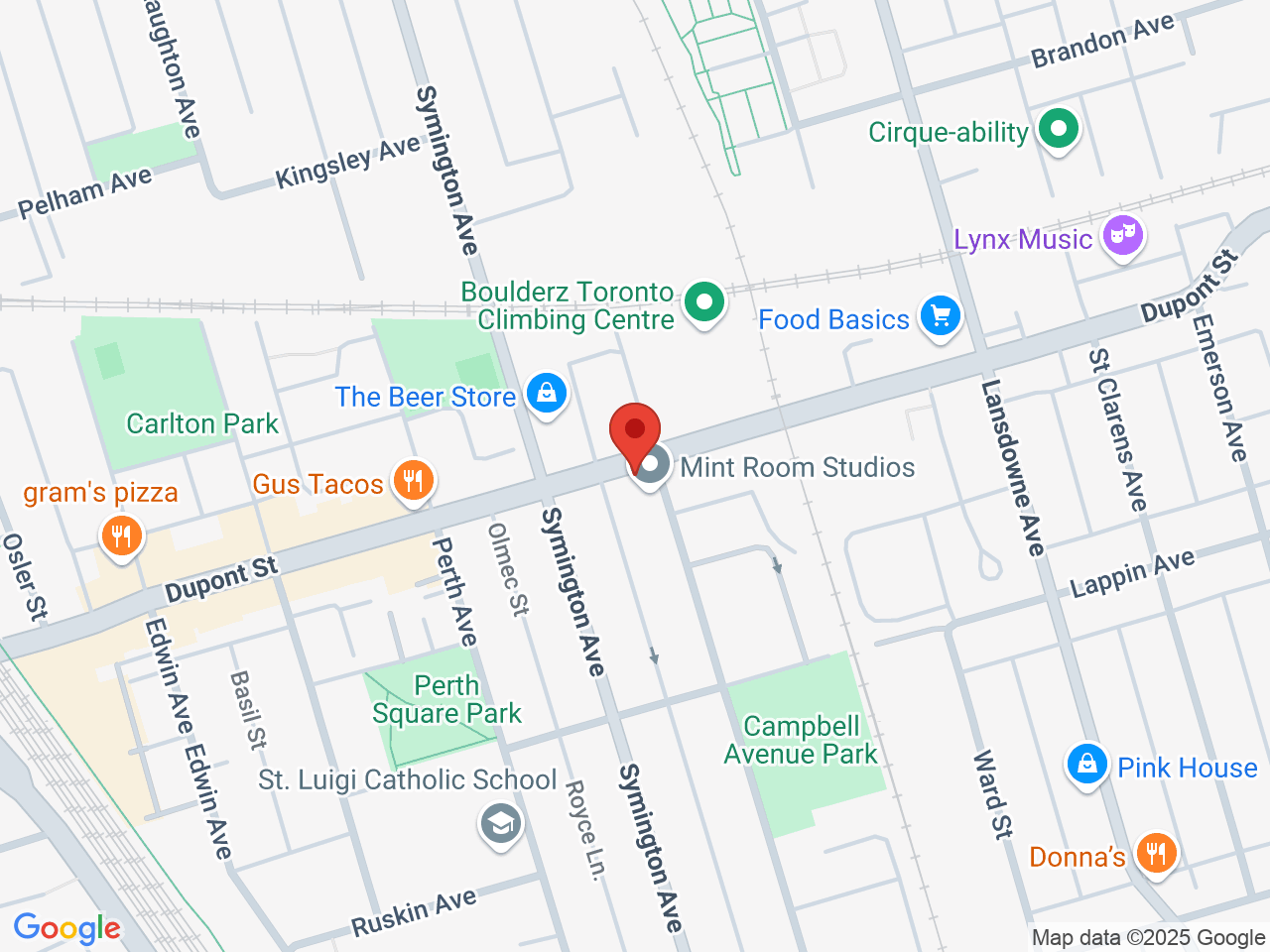Street map for Cannabis Station, 1485 Dupont St unit 1489A, Toronto ON
