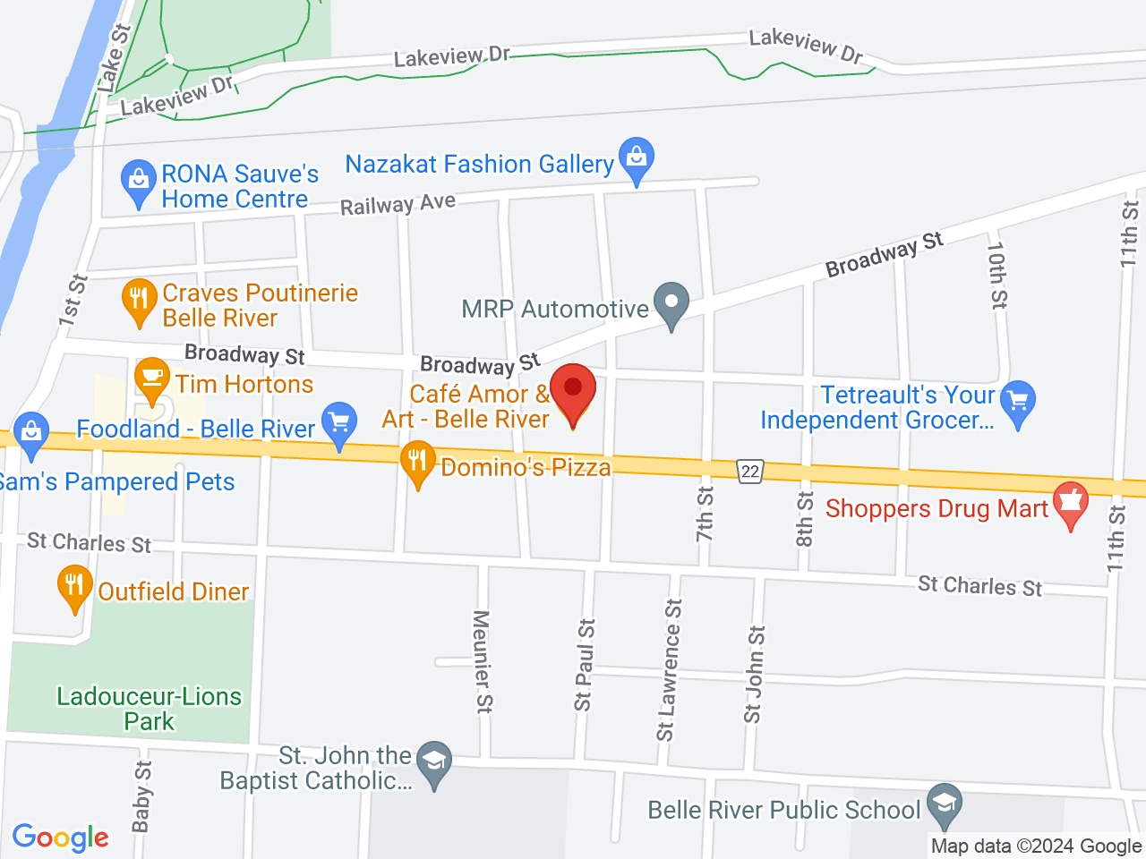 Street map for Discounted Cannabis, 473 Notre Dame St, Belle River ON