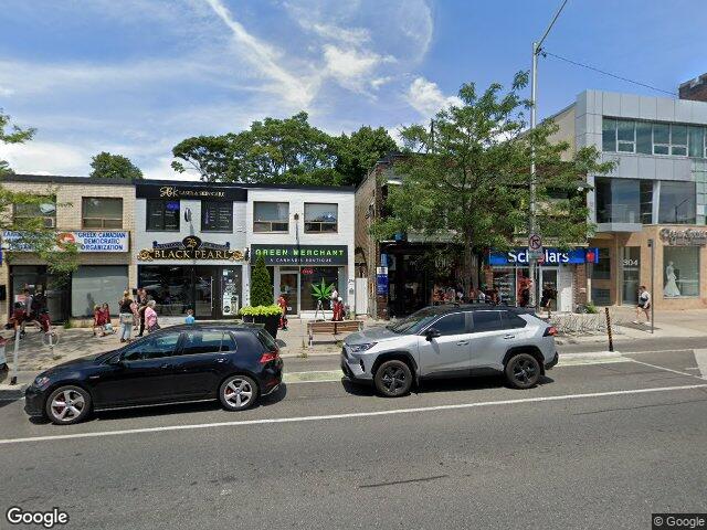 Street view for Green Merchant Cannabis Boutique, 294 Danforth Ave, Toronto ON