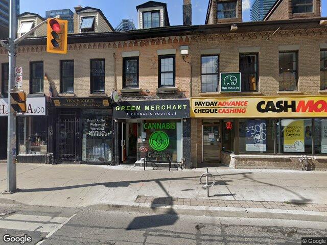 Street view for Green Merchant Cannabis Boutique, 640 Yonge St, Toronto ON