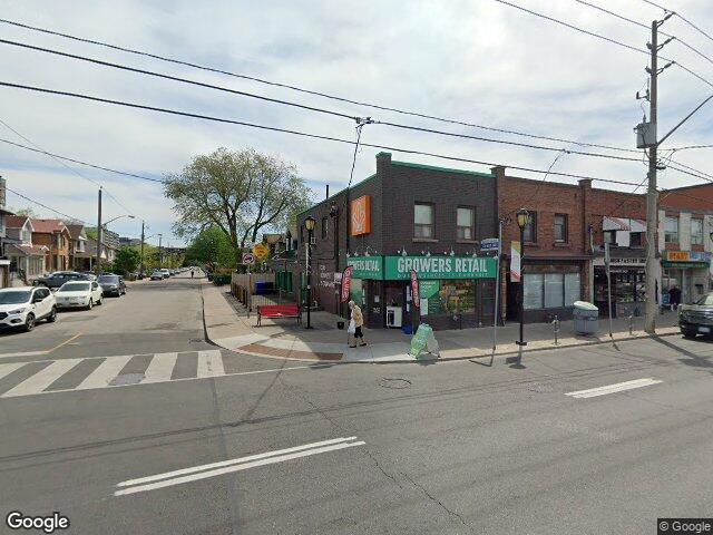 Street view for Growers Retail Pape Village, 1021 Pape Ave., Toronto ON
