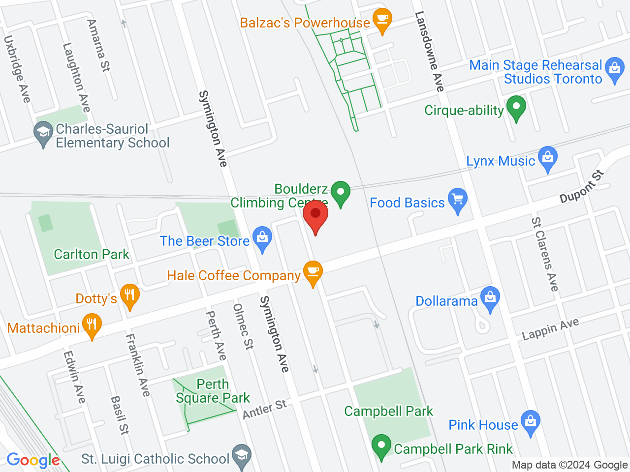 Street map for HiQ Cannabis, 1444 Dupont St., Unit 20, Toronto ON