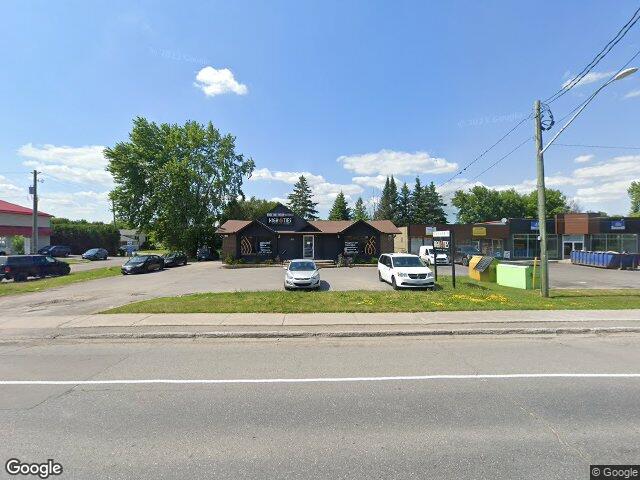 Street view for High Ties Cannabis Store, 825 Notre Dame St., Embrun ON