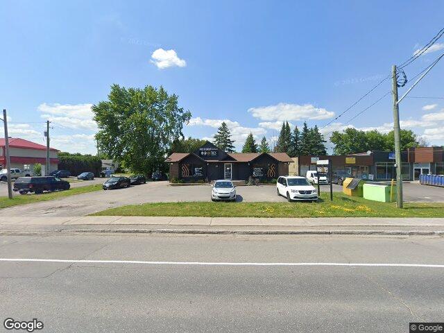 Street view for High Ties Cannabis Store, 825 Notre Dame St., Embrun ON