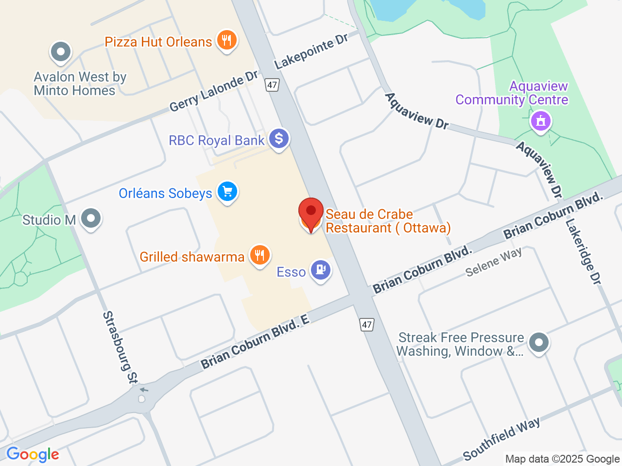 Street map for High Ties Cannabis Store, 2284 Tenth Line Rd, Orleans ON