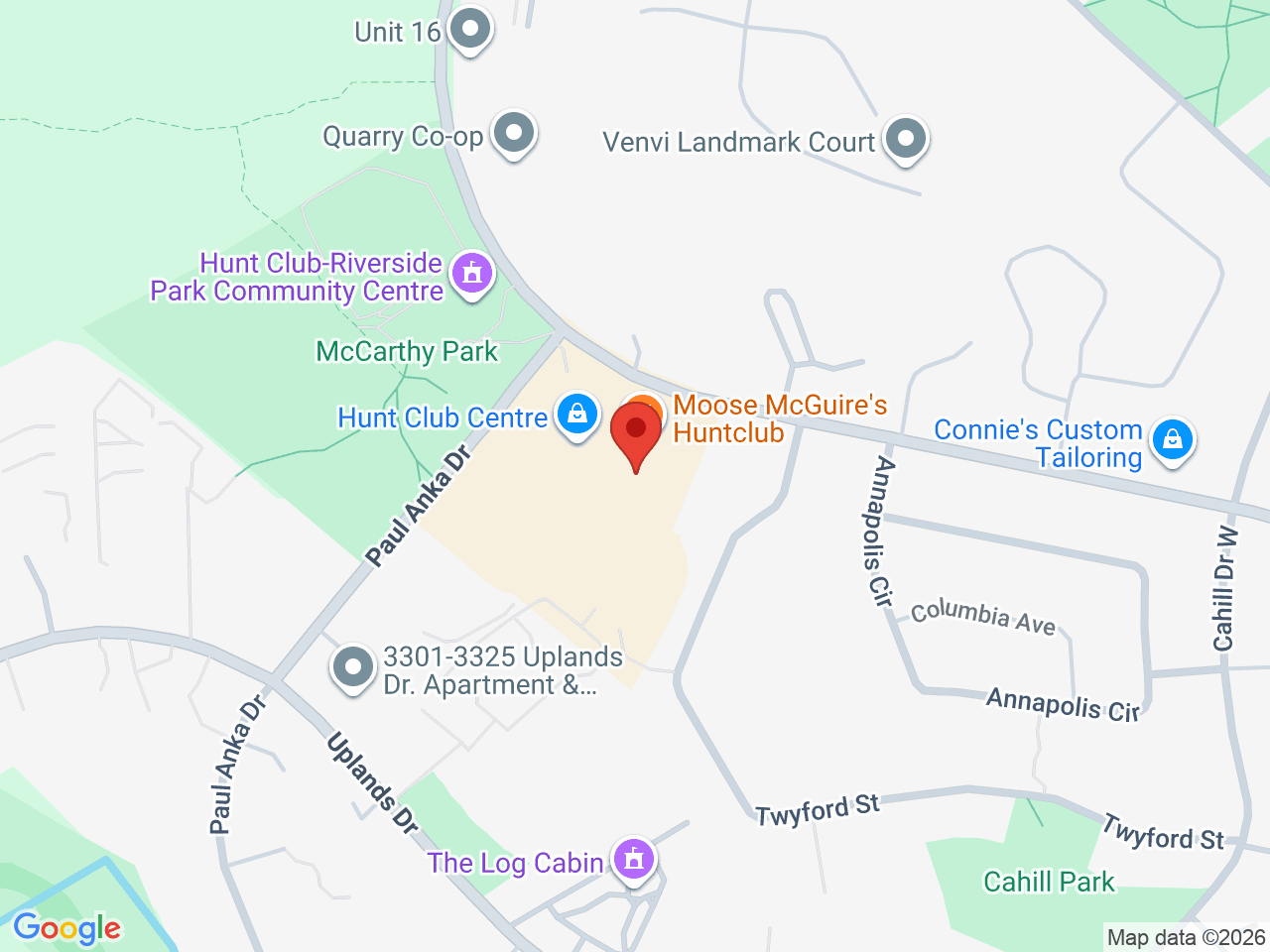Street map for High Ties Cannabis Store, 3320 McCarthy Rd #2006, Ottawa ON