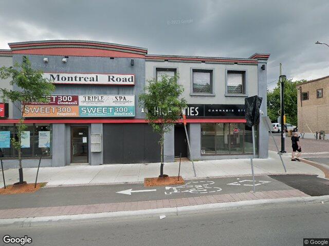 Street view for High Ties Cannabis Store, 179 Montreal Rd., Vanier ON