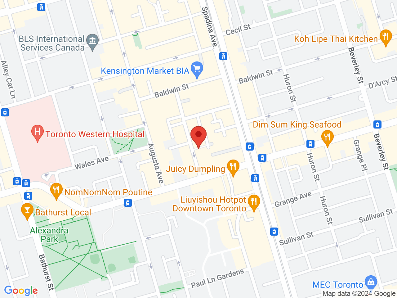 Street map for Hot Buds, 25 Kensington Ave, Toronto ON