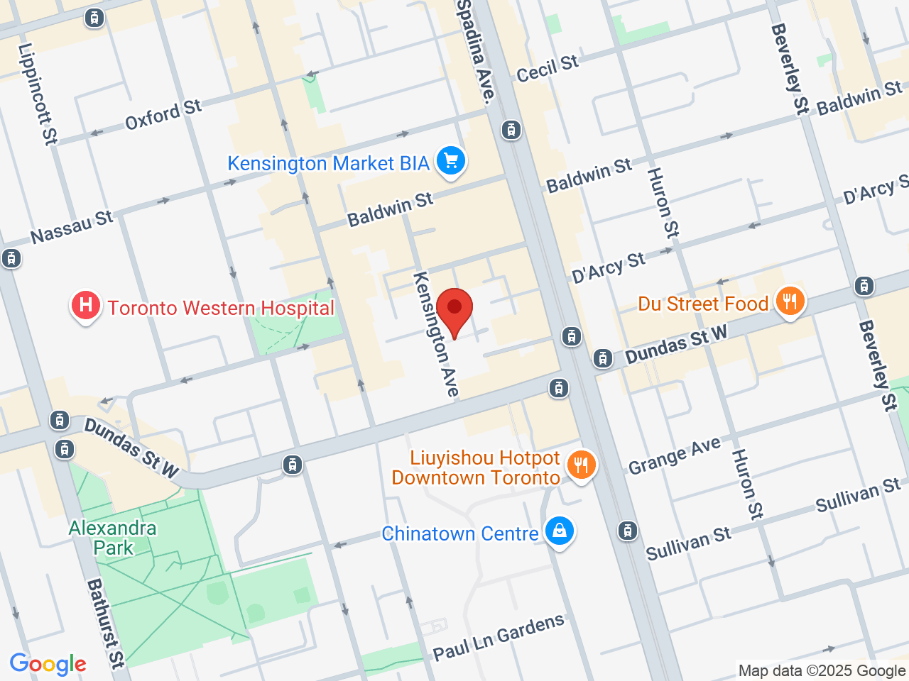 Street map for Hot Buds, 25 Kensington Ave, Toronto ON