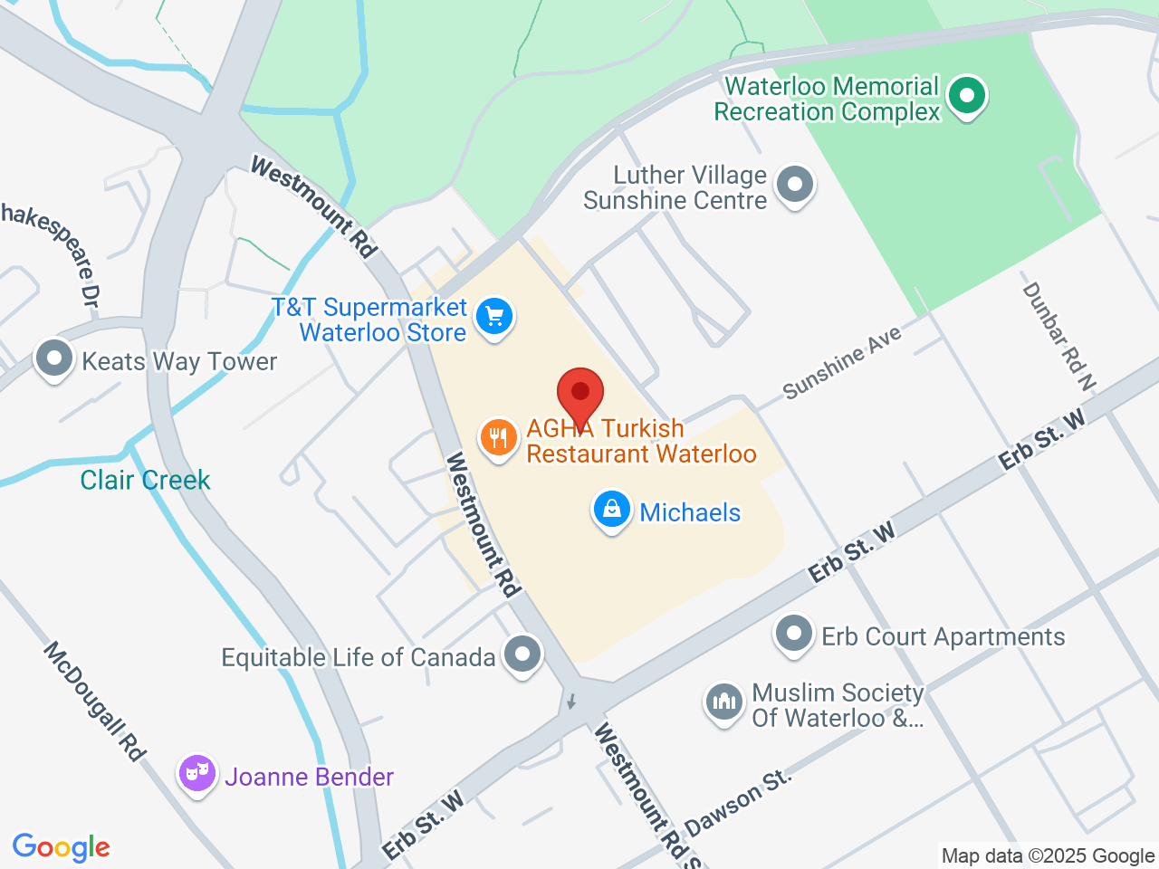 Street map for Growers Retail, 50 Westmount Rd N, Waterloo ON