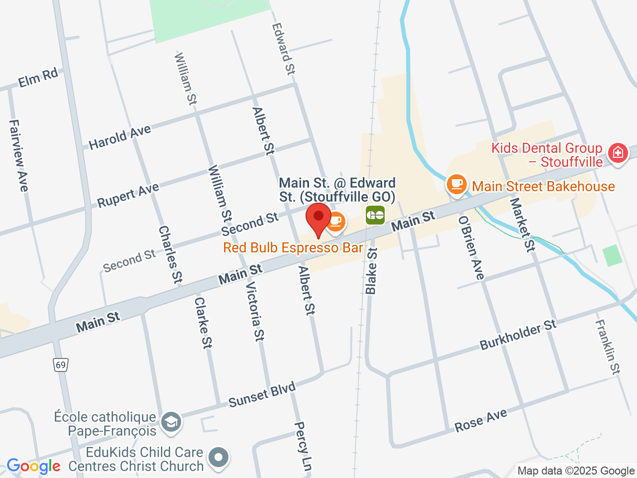 Street map for Jolly Green Cannabis, 6134 Main St, Whitchurch-Stouffville ON