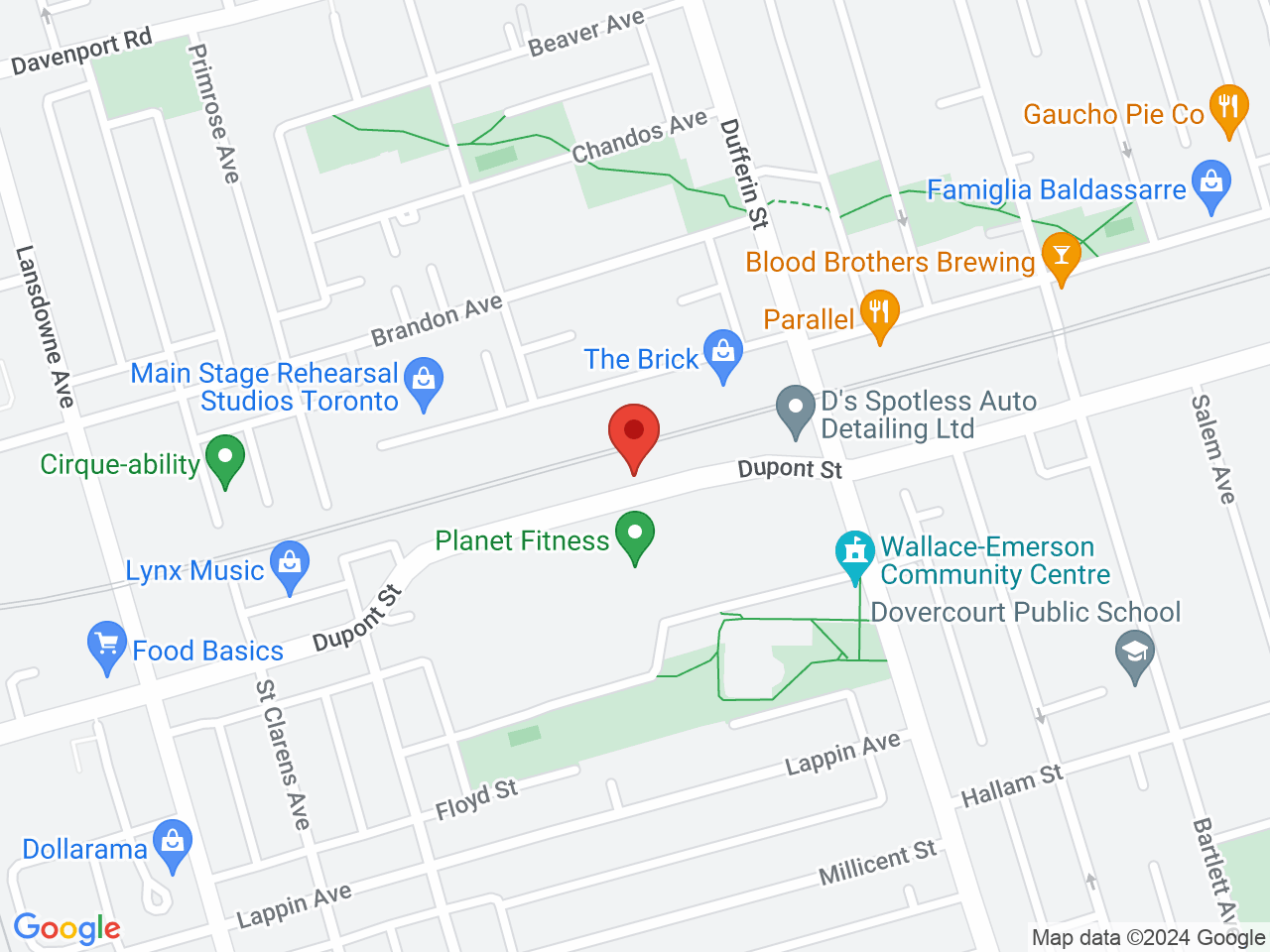 Street map for Junction Cannabis, 1220A Dupont St, Toronto ON