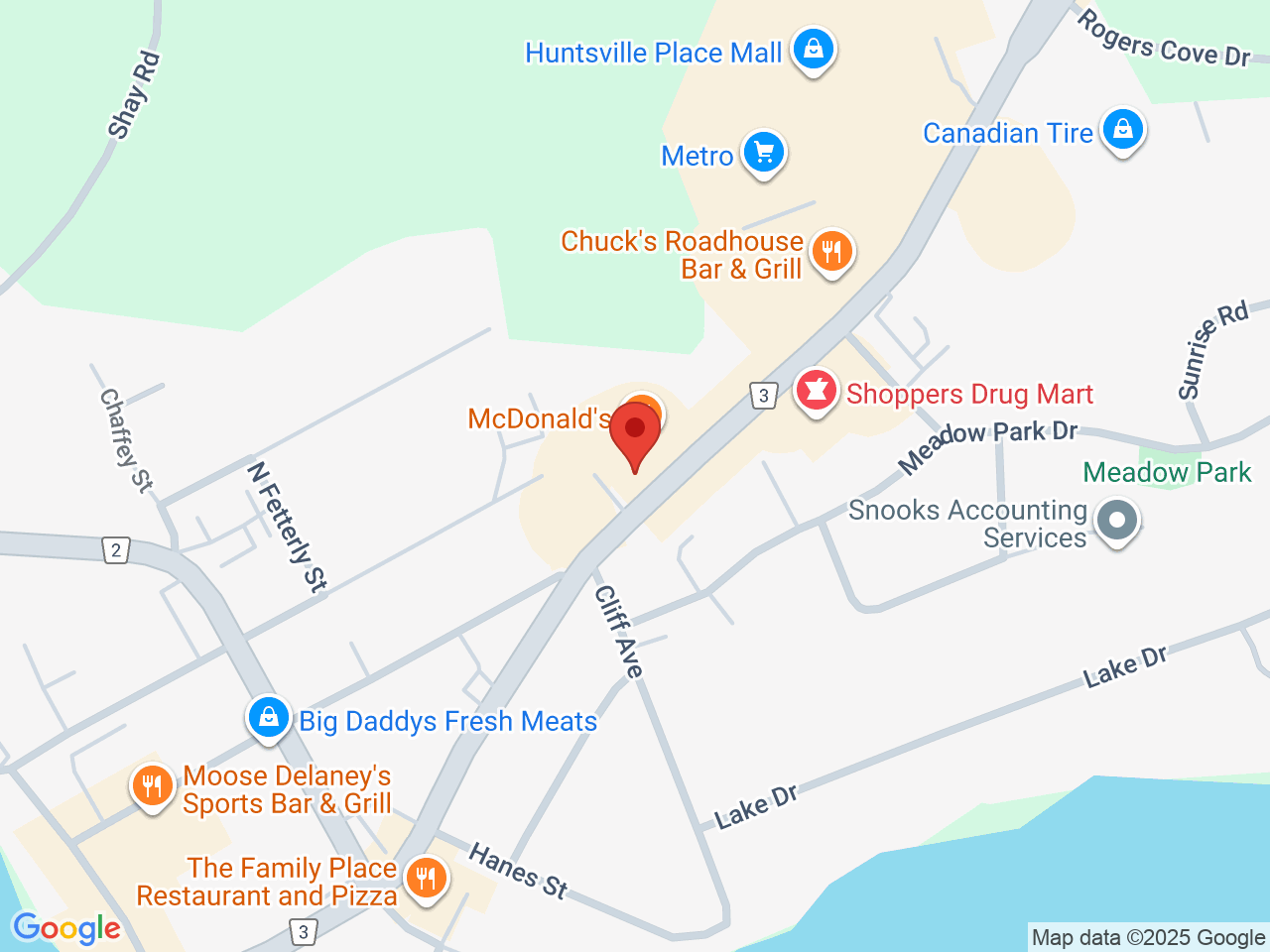 Street map for Kelly's Cannabis, 36 King William St, Huntsville ON