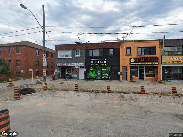 Street view for Kiosk Cannabis, 985 O'Connor Dr., Toronto ON