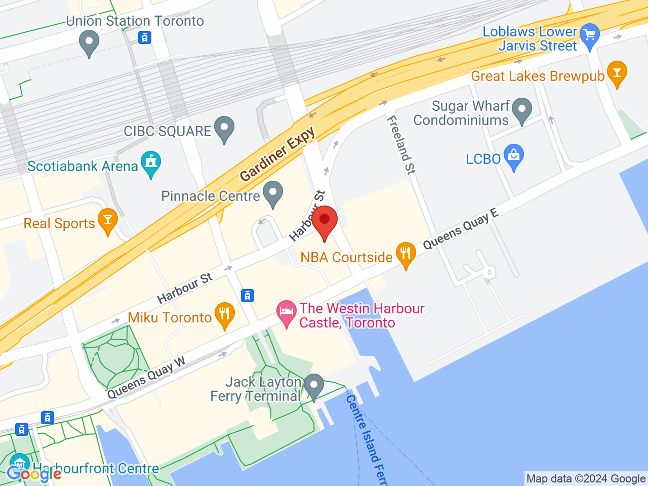 Street map for Harbourfront Cannabis, 10 Yonge St, Toronto ON