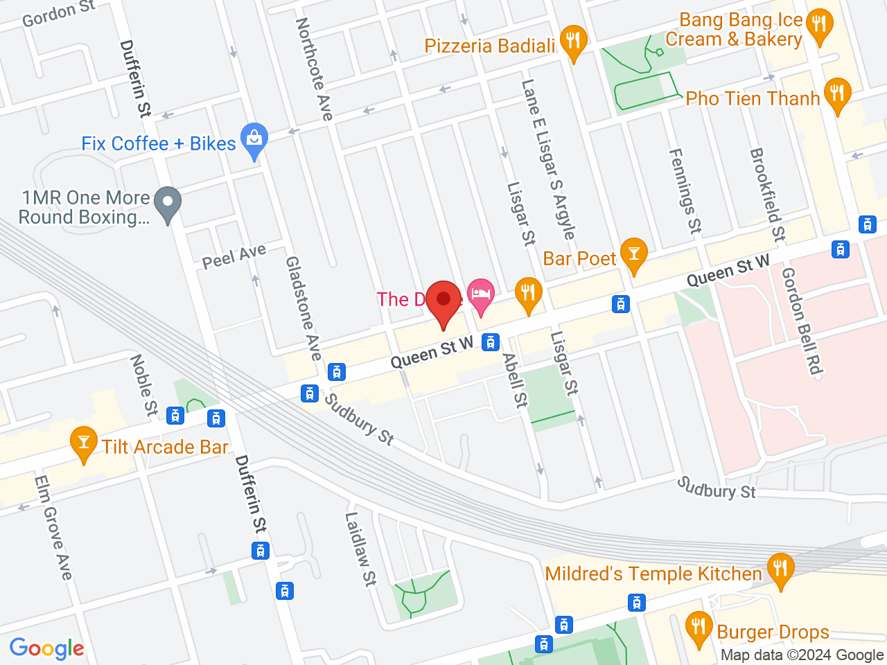 Street map for Mani's Toke, 1164 Queen St W, Toronto ON