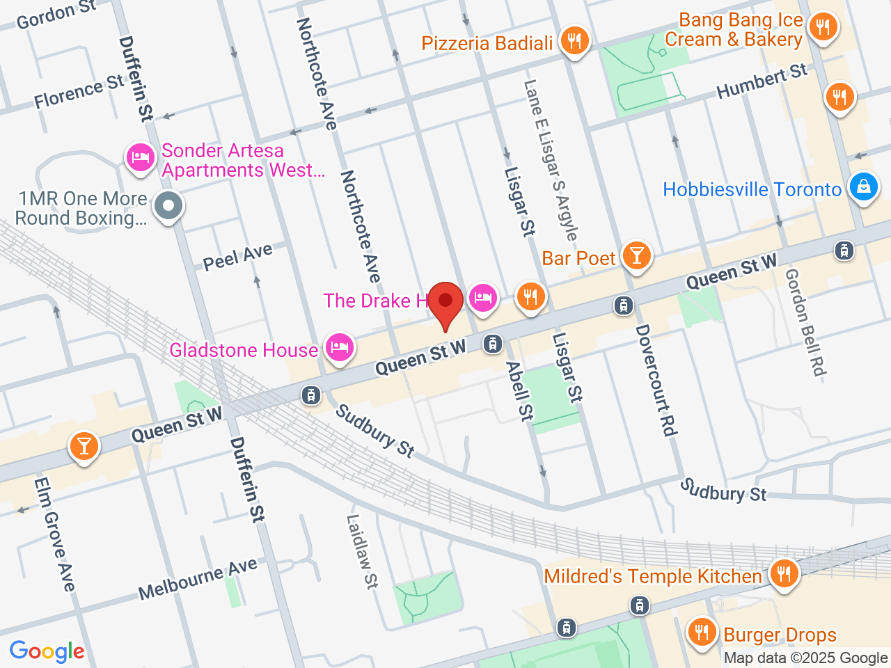 Street map for Mani's Toke, 1164 Queen St W, Toronto ON