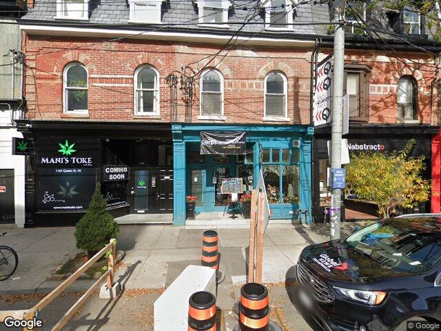 Street view for Mani's Toke, 1164 Queen St W, Toronto ON