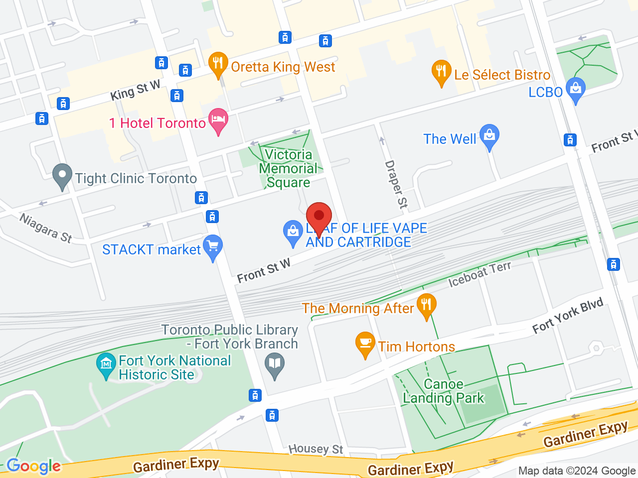 Street map for Insalata Cannabis Market, 550 Front St W Unit 59, Toronto ON