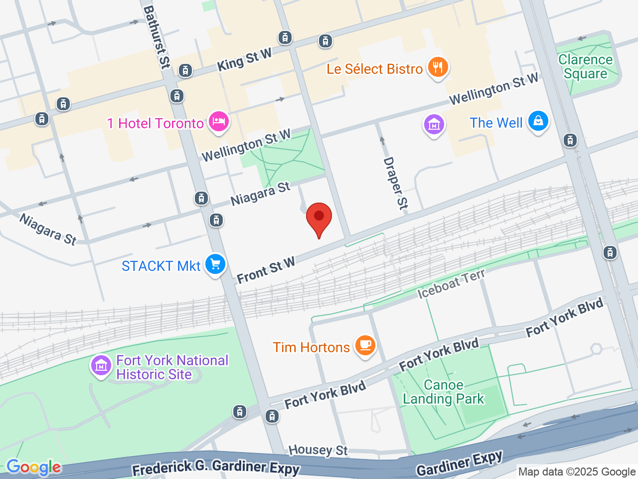 Street map for Insalata Cannabis Market, 550 Front St W Unit 59, Toronto ON