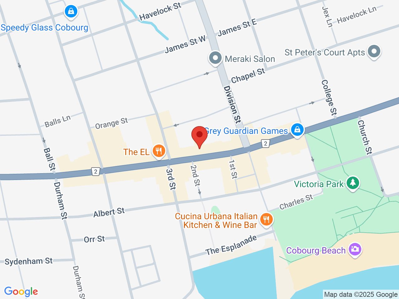 Street map for Mary J's Cannabis, 38 King St W, Cobourg ON