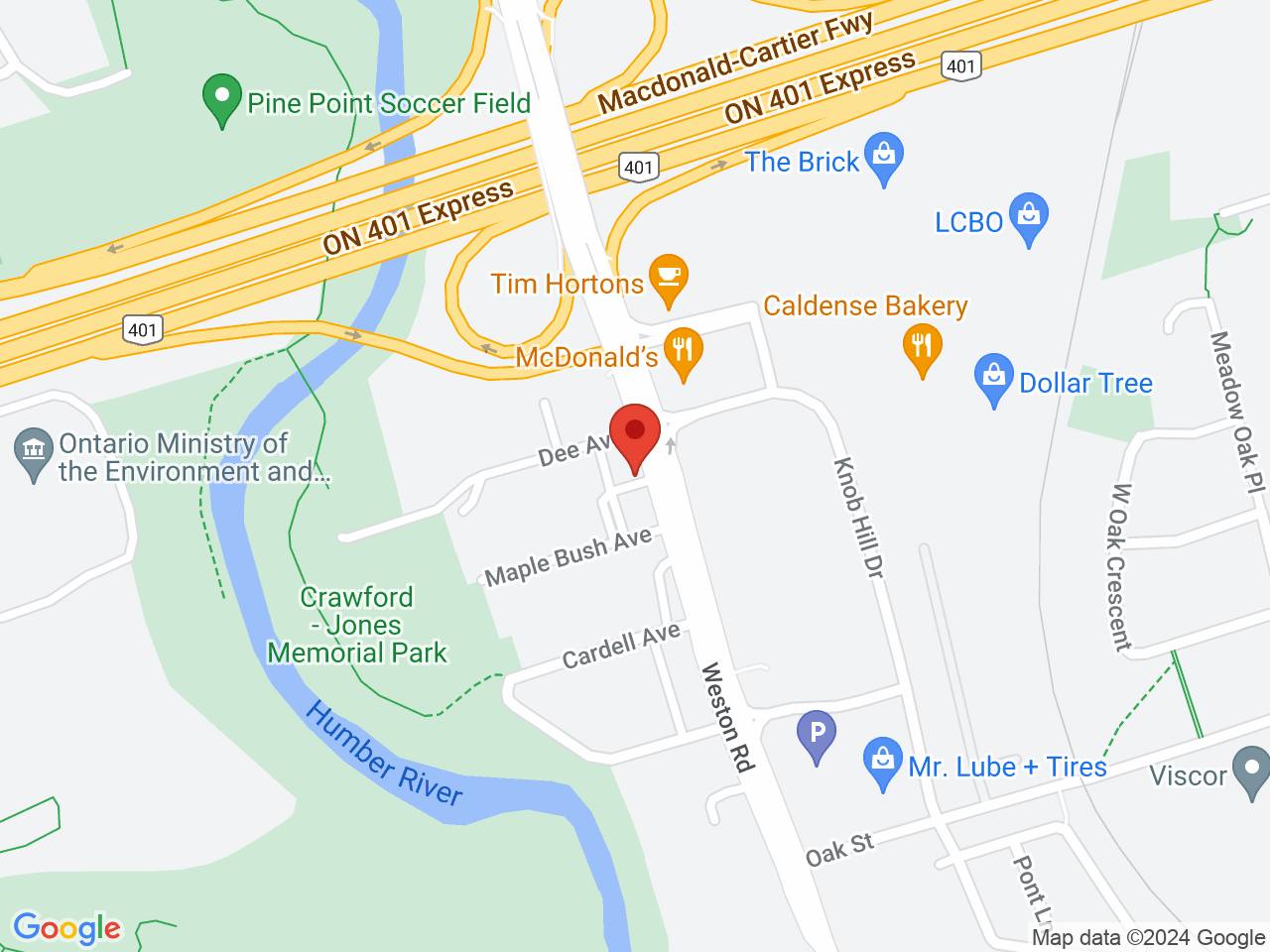 Street map for MaryJane's Cannabis, 2596 Weston Rd, North York ON
