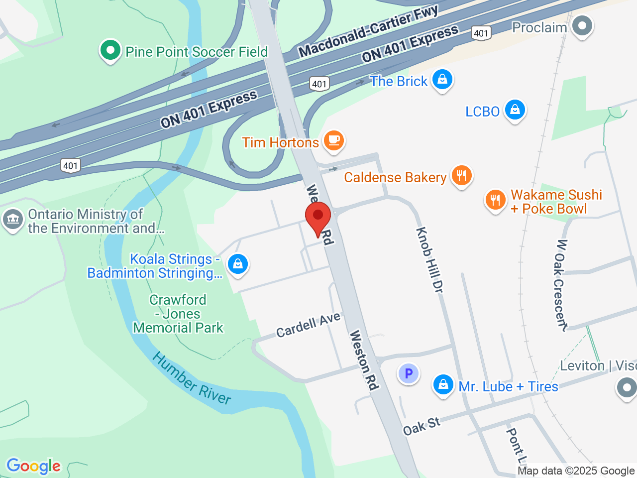 Street map for MaryJane's Cannabis, 2596 Weston Rd, North York ON