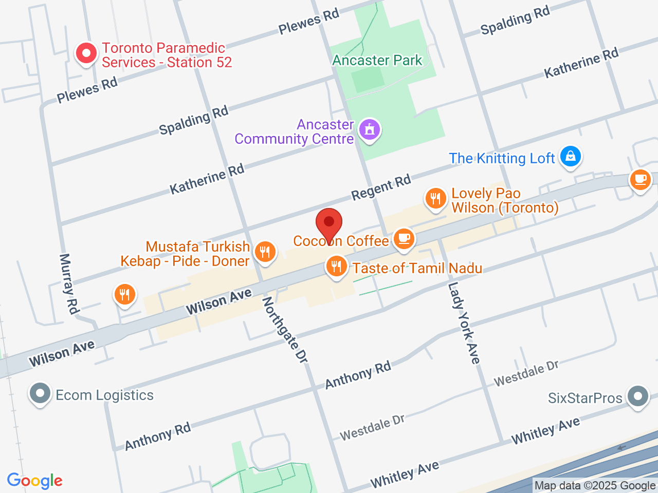 Street map for Take Me Home Cannabis, 820 Wilson Ave, North York ON