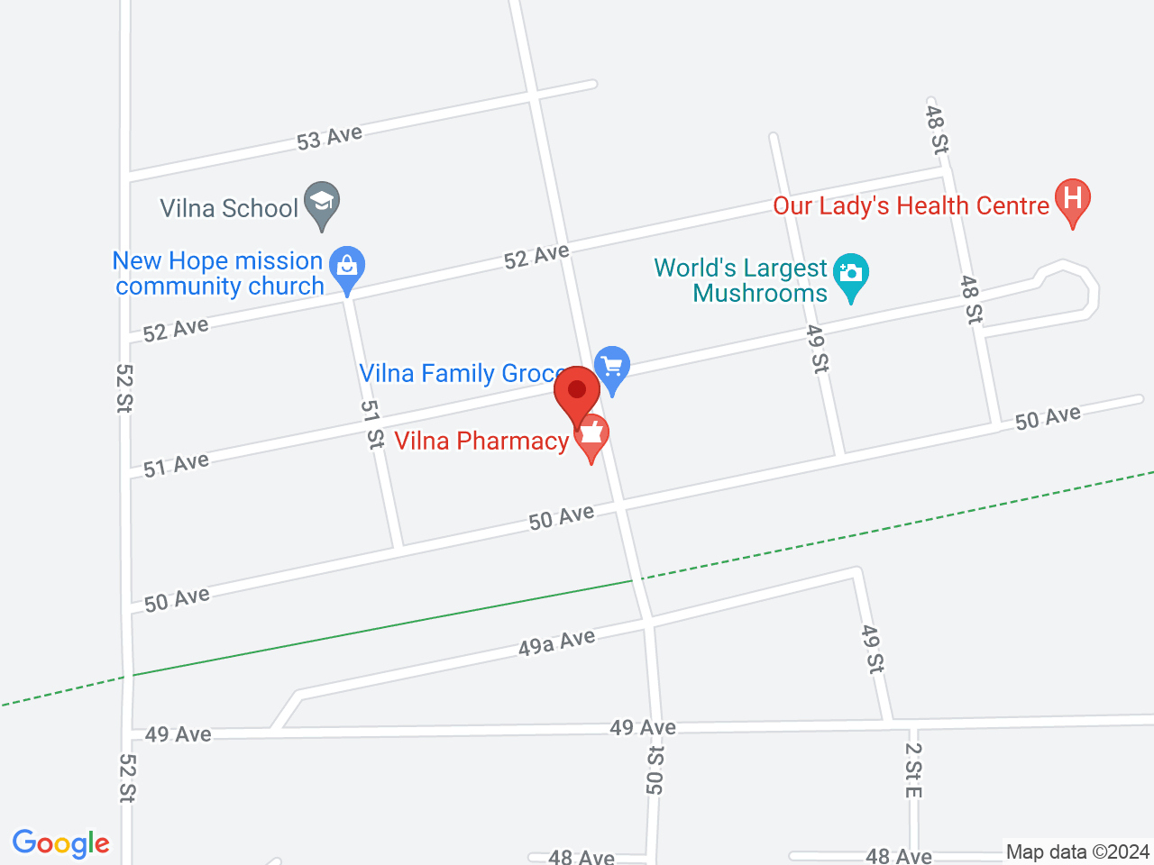 Street map for GoodVibes Cannabis, 5024 50 St, Vilna AB