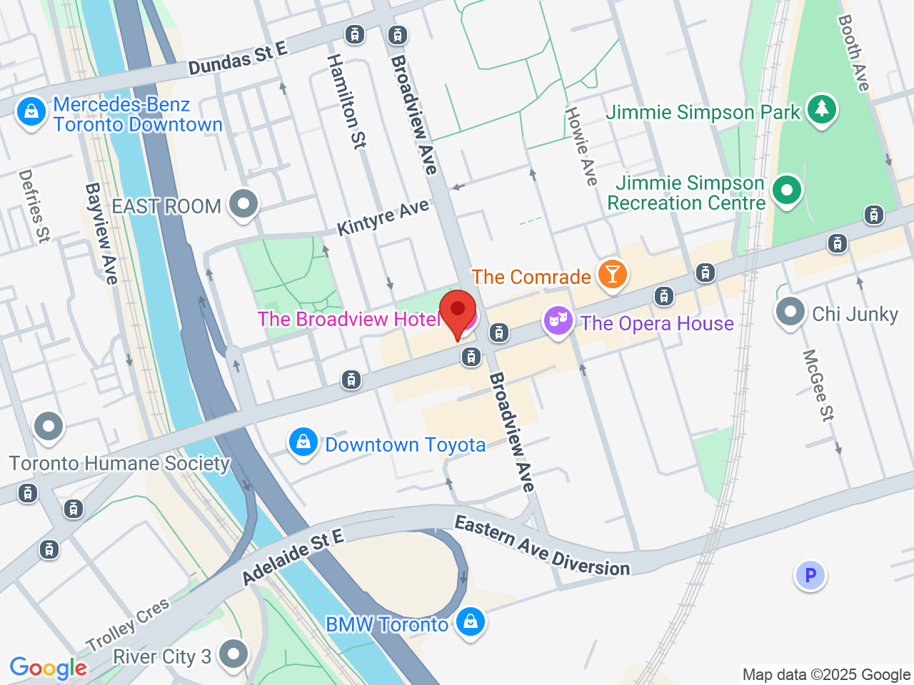 Street map for Canna Cabana, 698 Queen St E, Toronto ON