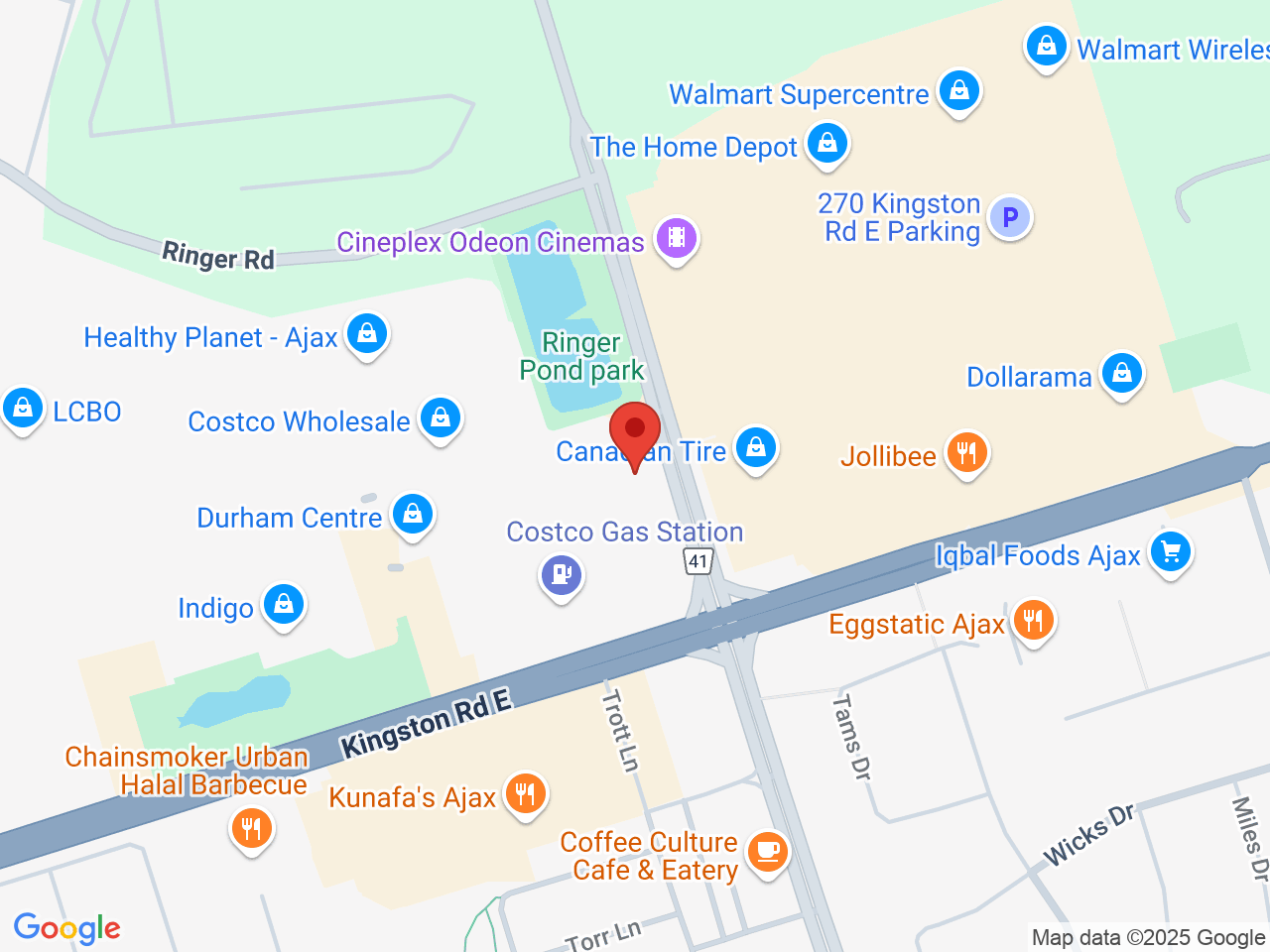 Street map for Canna Cabana, 170 Kingston Rd E, Ajax ON