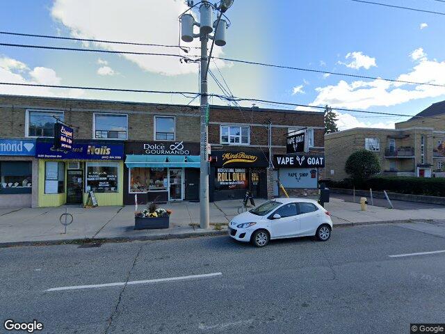 Street view for Mind Flower Cannabis Leaside, 1491 Bayview Ave, Toronto ON