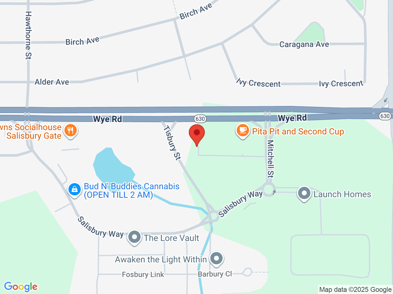 Street map for Spiritleaf Salisbury, 115 Tisbury St #130, Sherwood Park AB