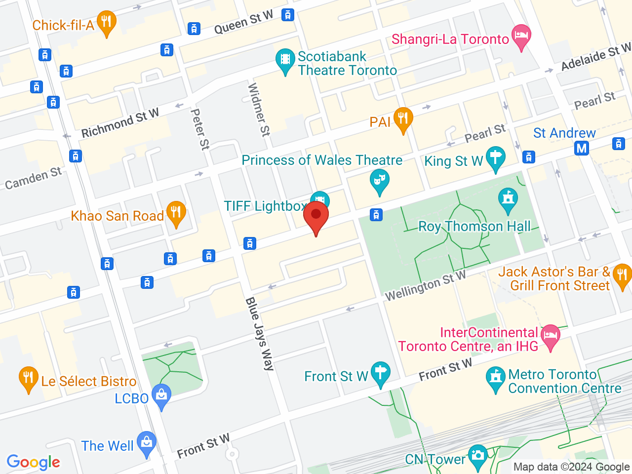 Street map for Miss Jones Cannabis, 315 King St W, Toronto ON