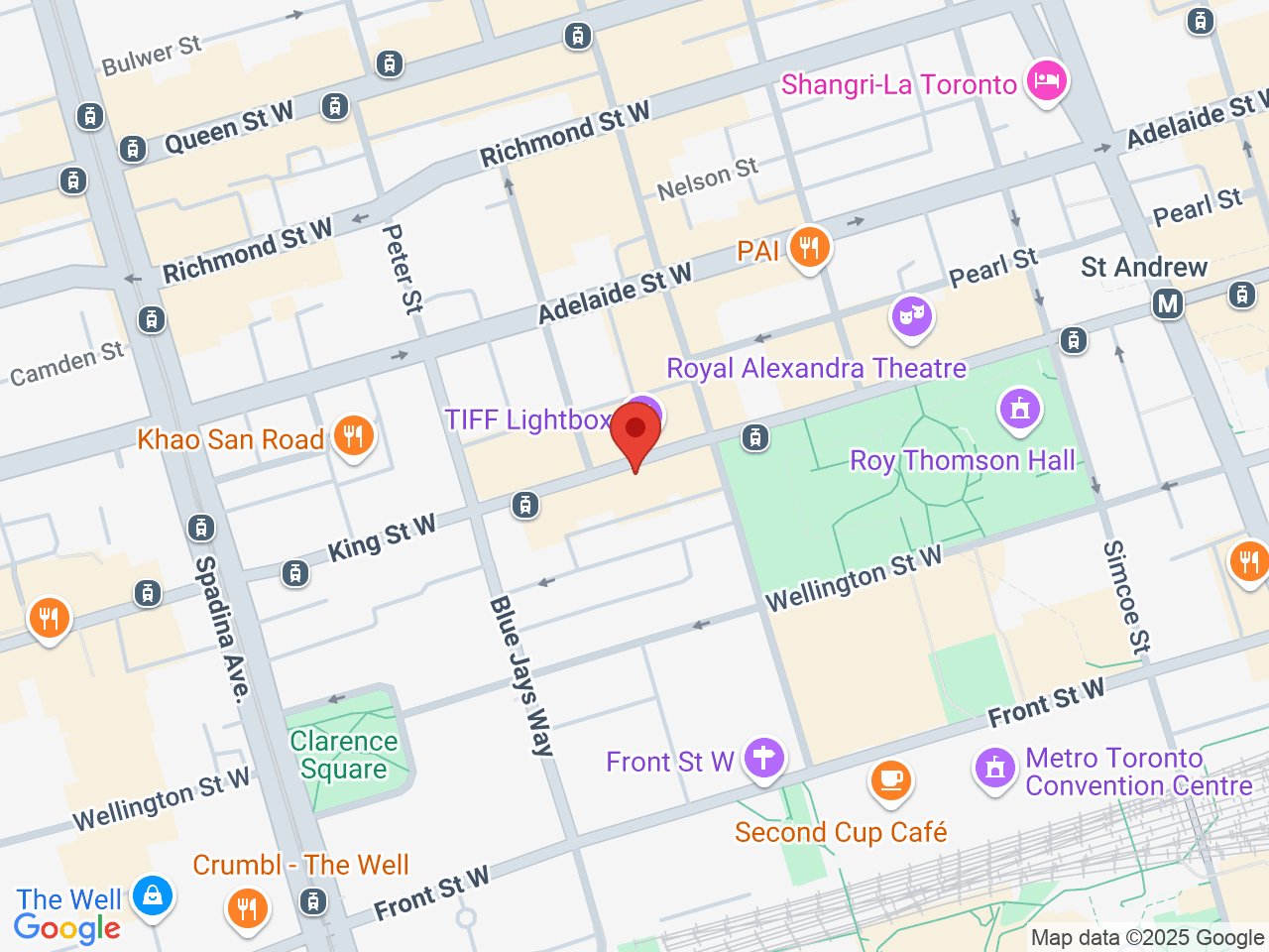 Street map for Miss Jones Cannabis, 315 King St W, Toronto ON