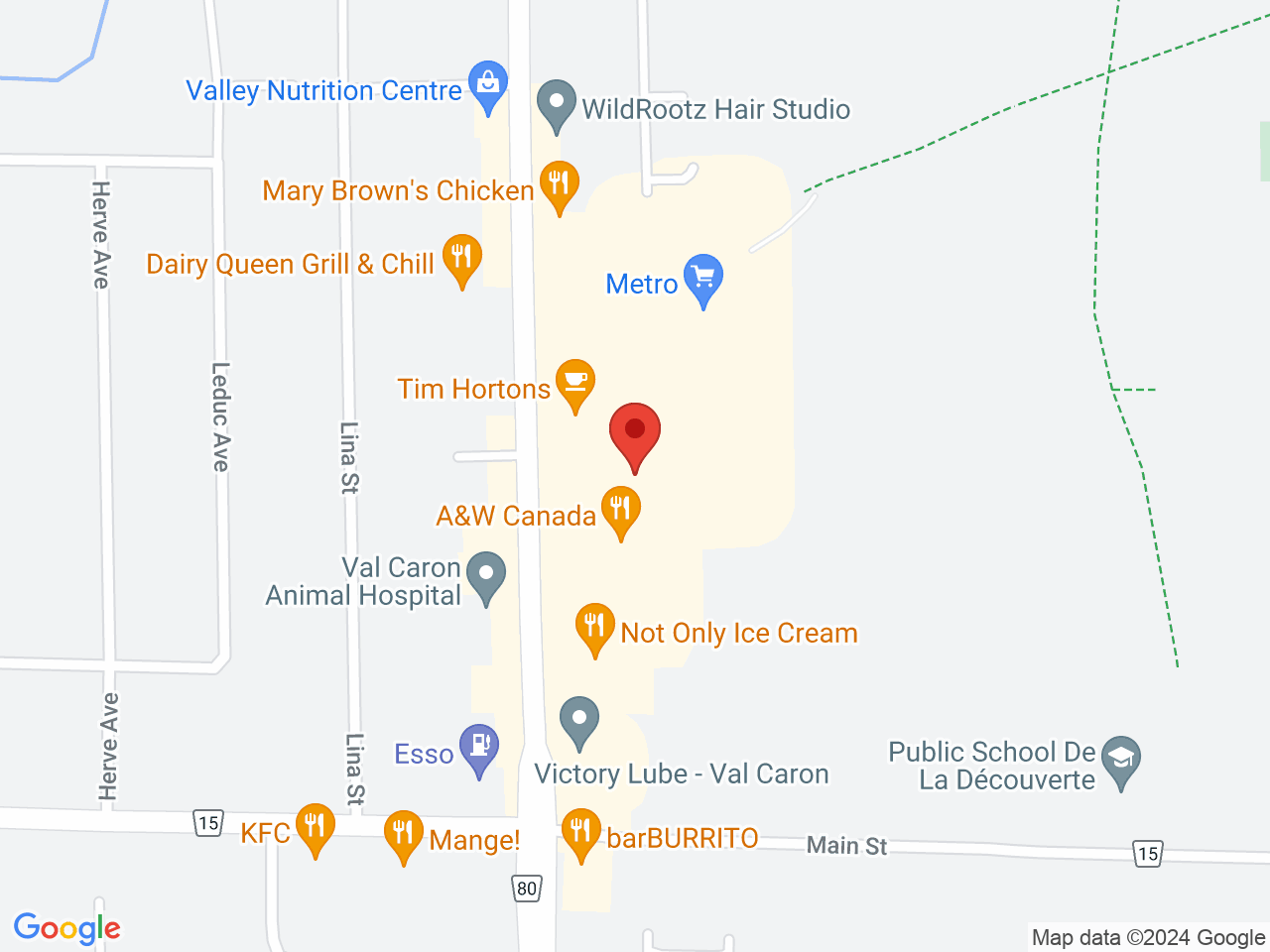 Street map for Miss Jones Cannabis, 3140 Old Hwy 69 Unit 25A, Val Caron ON