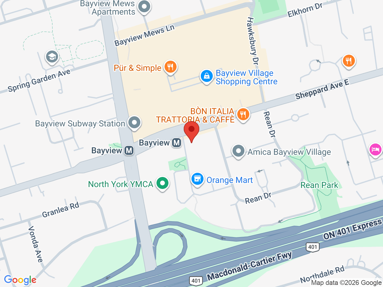 Street map for Moksha Cannabis, 5 Kenaston Gardens, Unit 3, North York ON