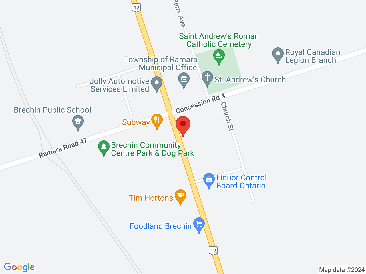 Street map for Longbottom Leaf, 2267 Highway 12, Ramara ON