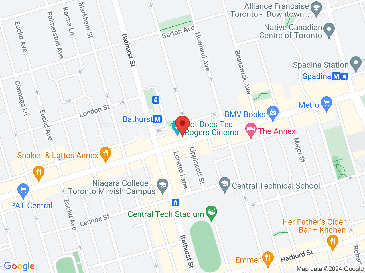 Street map for Value Buds, 500 Bloor St W, Toronto ON