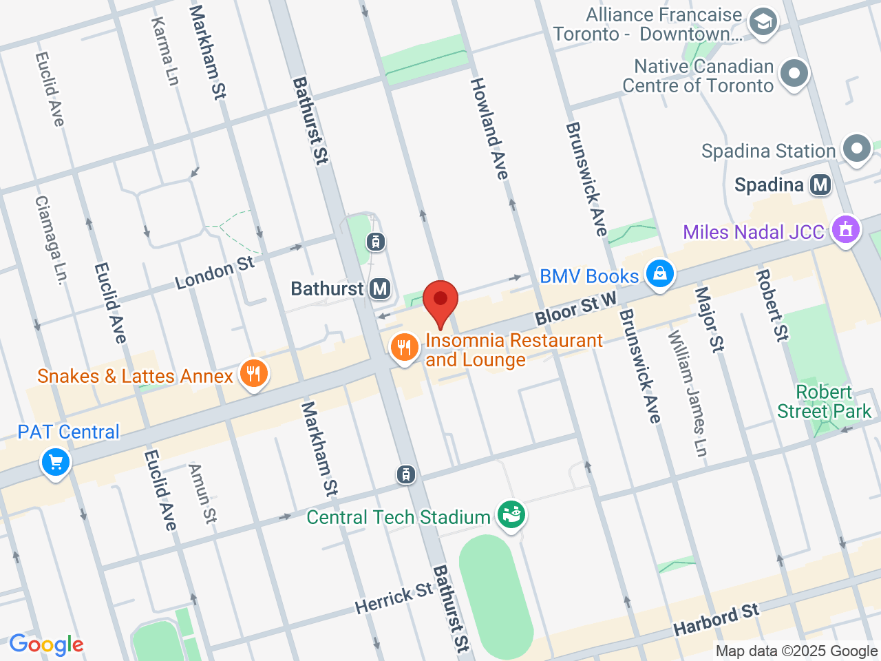 Street map for Value Buds, 500 Bloor St W, Toronto ON