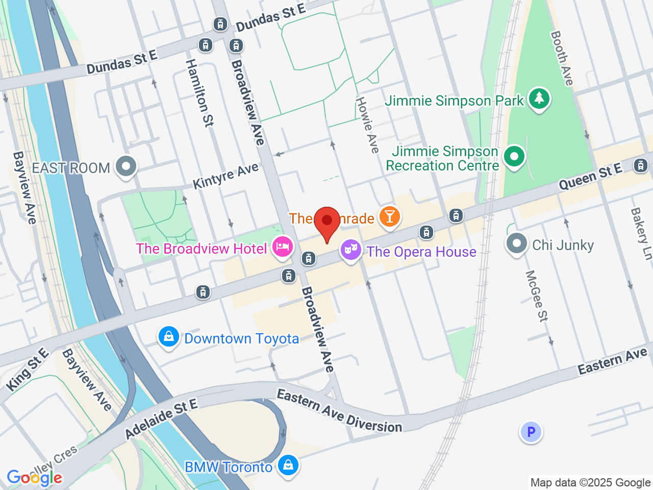 Street map for Value Buds Queen East, 728 Queen St E, Toronto ON