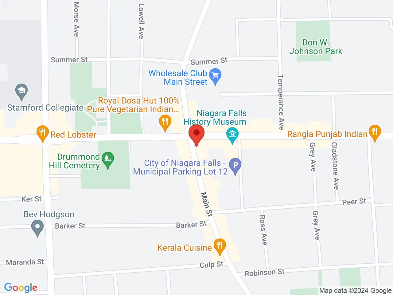 Street map for Moonwlkr Cannabis, 5894 Main St, Niagara Falls ON