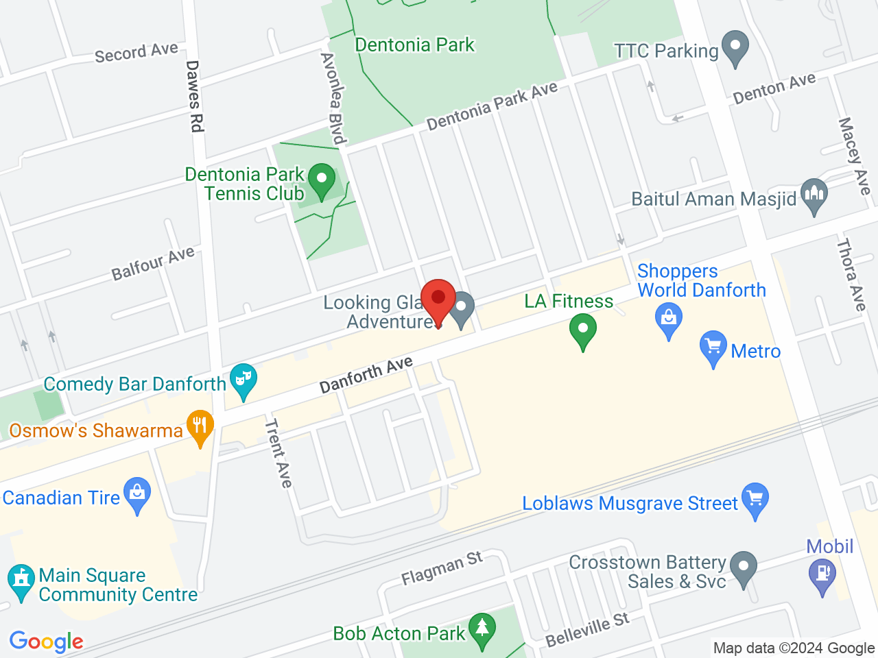 Street map for Premium Cannabis Inc., 2934 Danforth Ave, Toronto ON