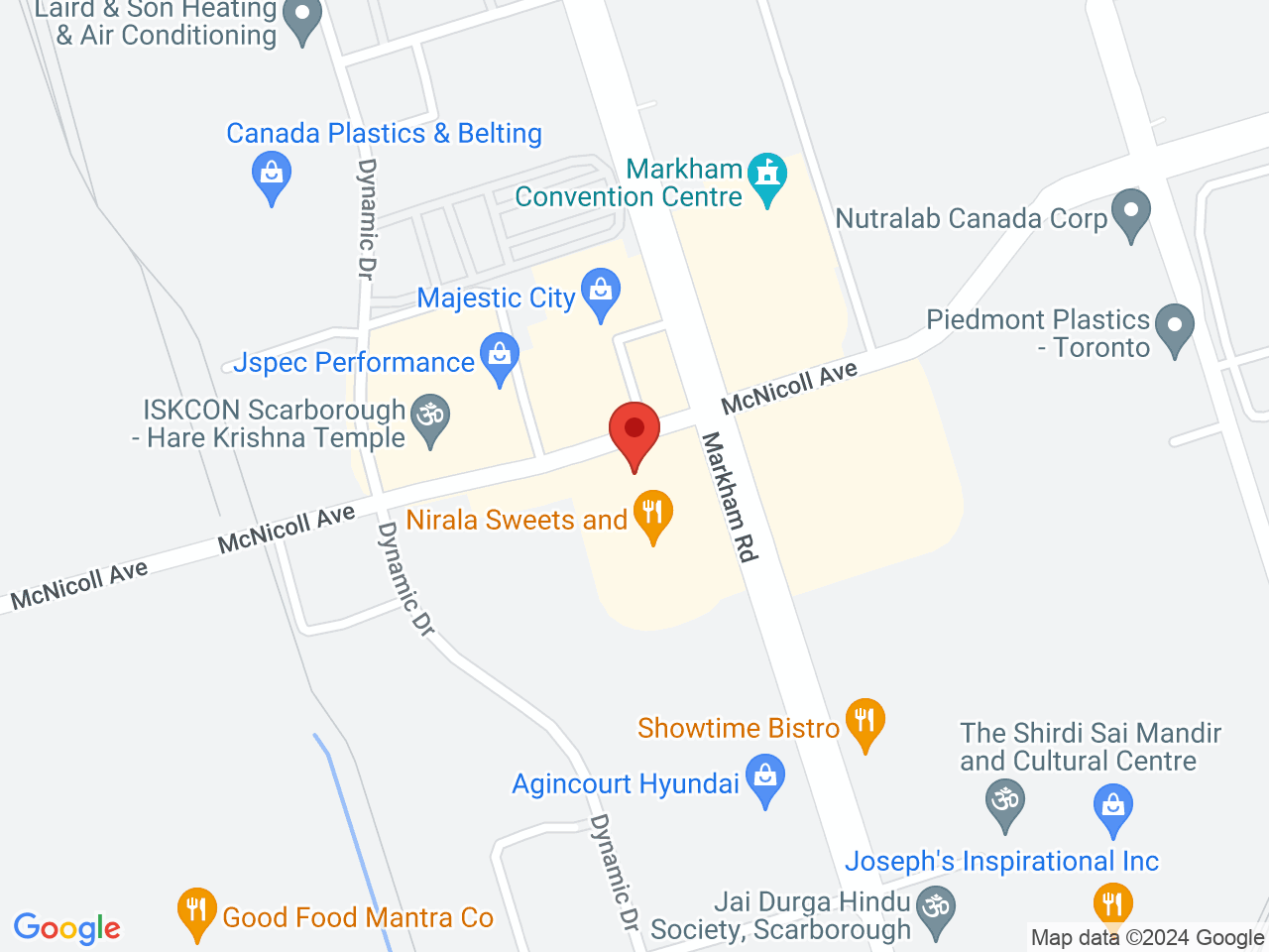 Street map for Pufftastic Cannabis Company, 2830 Markham Rd, Scarborough ON