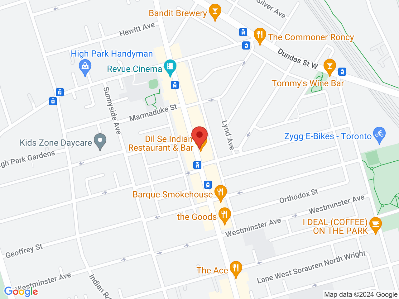 Street map for Purple Tree Cannabis, 337 Roncesvalles Ave, Toronto ON